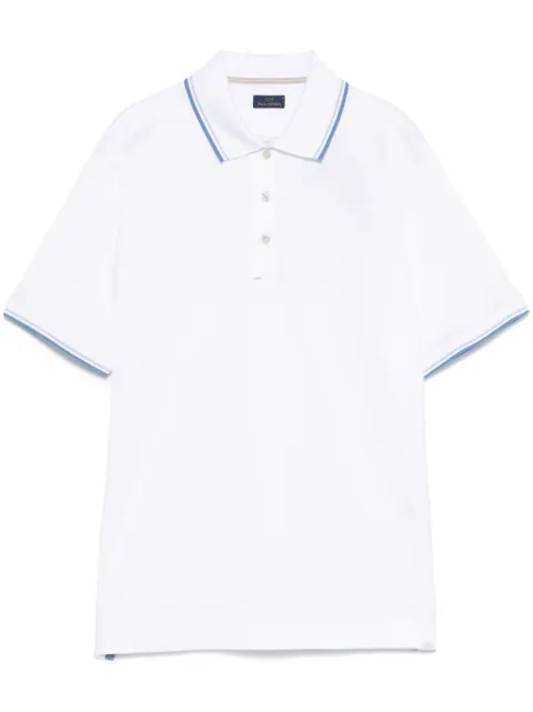 Paul & Shark stripe-trim polo shirt White 25411258