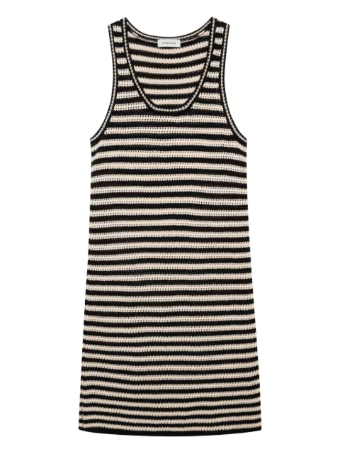 ANINE BING open-knit mini dress Black A0211448