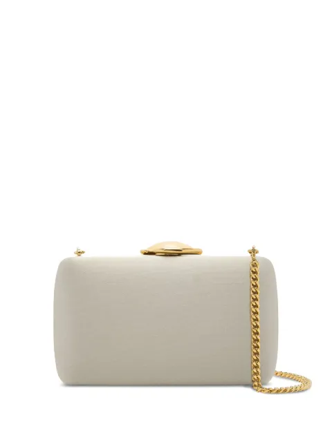 Oscar de la Renta leather clutch bag Neutrals 00NH169SATCHP
