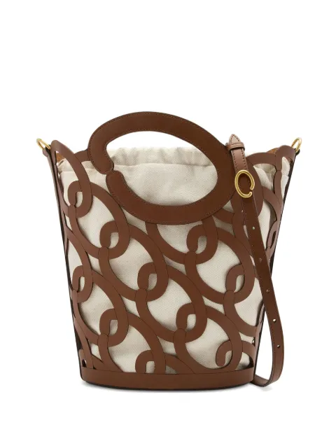 Oscar de la Renta leather bucket bag Brown 25SH172LSRCOG