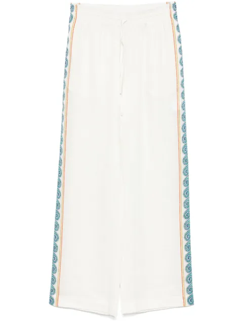 Casablanca Greco Wave trousers White MS25TR060