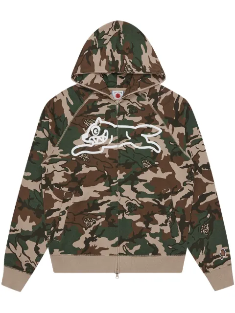 ICECREAM Running Dog Woodland Camo hoodie Neutrals IC24S38