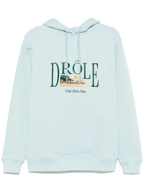 Drôle De Monsieur Le Hoodie Tennis Court hoodie Blue GHO176CO127