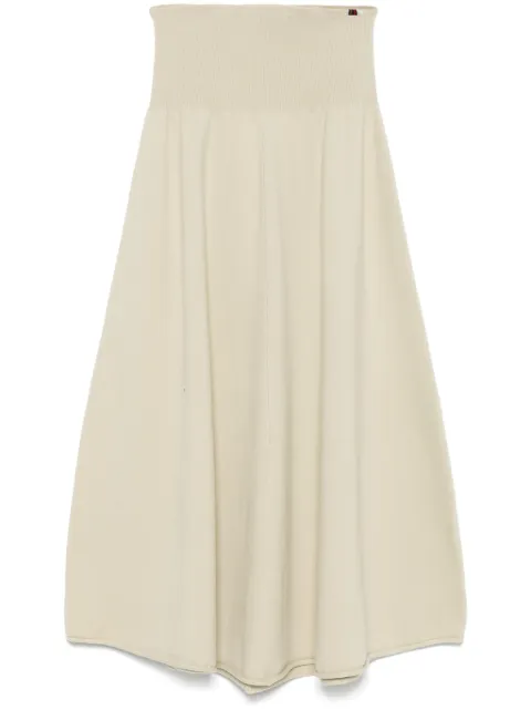 extreme cashmere high-waisted draped skirt Green 388