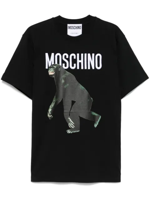 Moschino graphic-print T-shirt Black A07130241