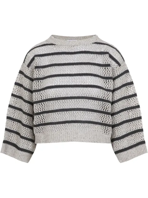 Brunello Cucinelli striped sweater Neutrals MCO558900CHI53