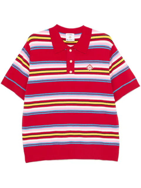 Casablanca striped polo shirt Red MS25KW906