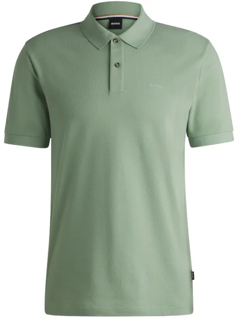 BOSS cotton polo shirt Green 50468362