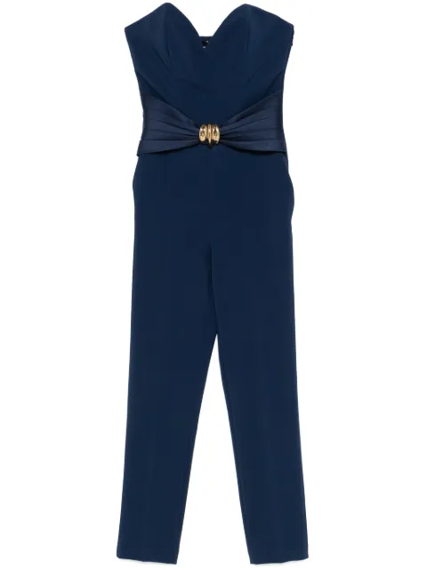 Elisabetta Franchi bow-detail crepe jumpsuit Blue TU03951E2