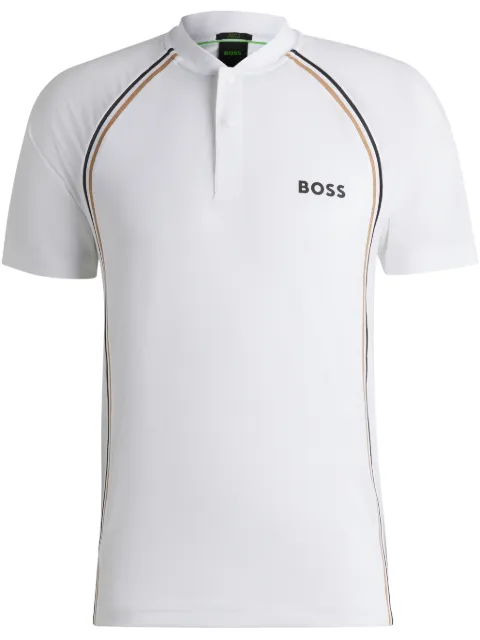 BOSS logo-print polo shirt White 50538122