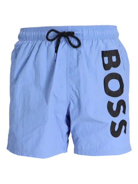 BOSS logo-print swim shorts Blue 50515296
