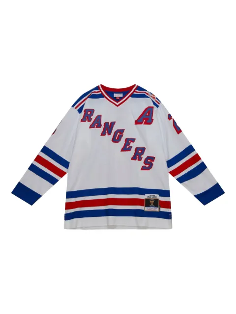 Mitchell & Ness x New York Rangers 1993 Brian Leetch T-shirt Blue RJY75577NYA93BLTWHIT