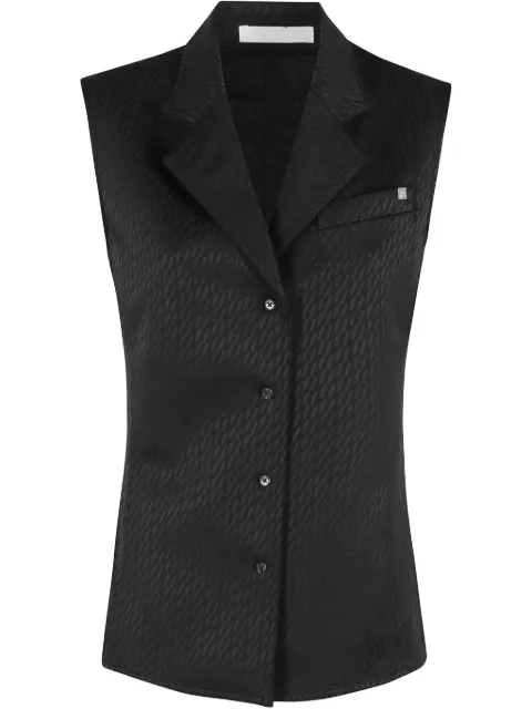 Helmut Lang jacquard satin vest Black O10HW504096