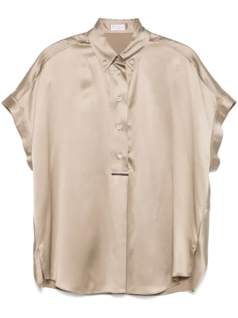 Brunello Cucinelli satin blouse Brown M0C59RA915C2874