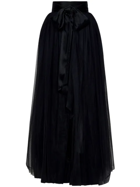 ROOM76 tulle-overlay maxi skirt Black FRAS24310