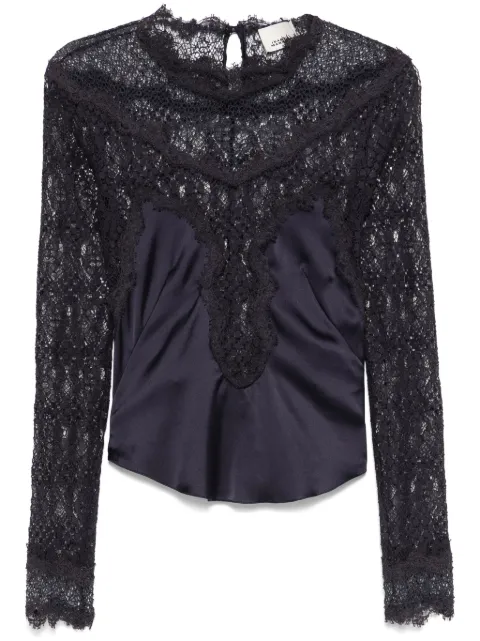 ISABEL MARANT Diem blouse Blue HT0694FAC3J05I