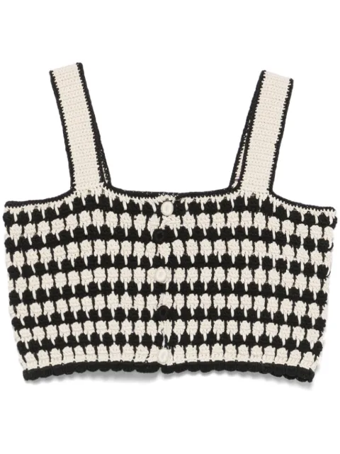 Giuseppe Di Morabito crochet-knit top Black 04SSKNT34604460