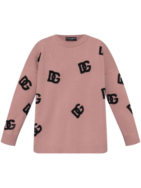 Dolce & Gabbana DNA logo-intarsia sweater Pink FXX69TJCVYX