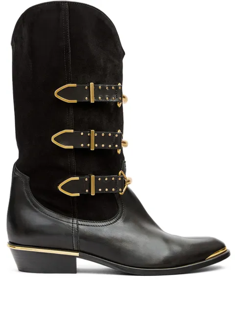 ISABEL MARANT Mexia buckle-fastening boots Black BO0213FAC3A07S