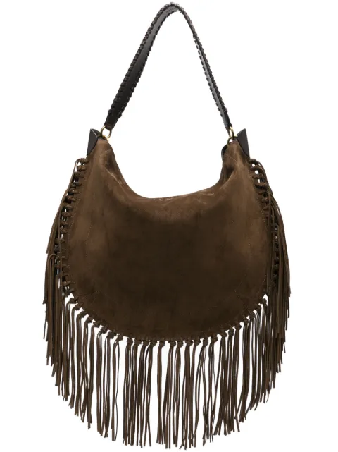 ISABEL MARANT Oskan soft fringe bag Brown PP0200FCC3C14M
