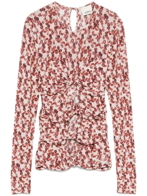 ISABEL MARANT Gladice top Pink HT0705FAC3K01I