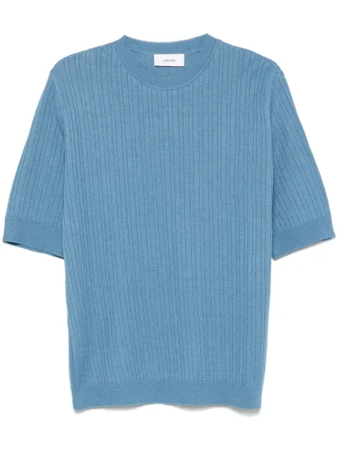 Lardini ribbed-knit T-shirt Blue ESLTMC77ES64015