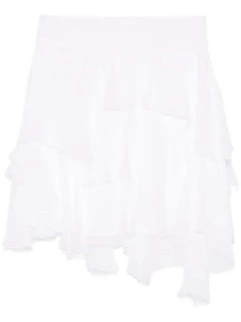 Alberta Ferretti chiffon mini skirt White A01131614