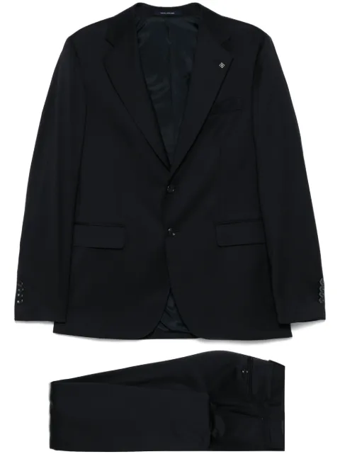 Tagliatore brooch-detail suit Blue 2FNJ22B01060001U