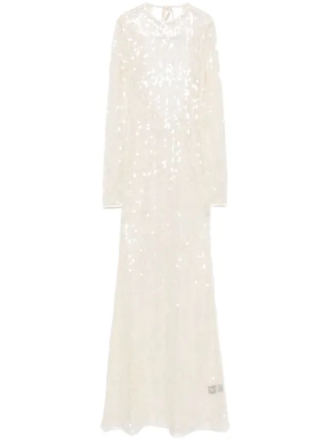David Koma sequinned gown Neutrals RE25DK57DL