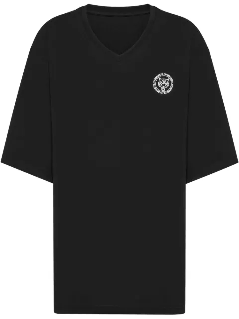 Plein Sport v-neck t-shirt Black PAECMTK8325STE001N