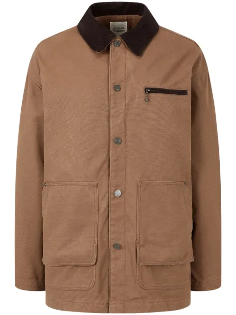 TOMBOY corduroy-collar canvas jacket Brown 91U5113007