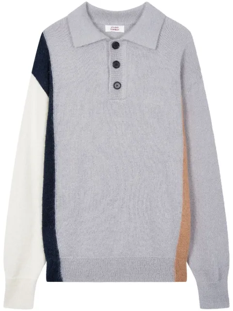 TOMBOY fine-knit polo shirt Grey 91U5152006