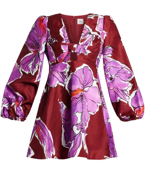 Aje floral-print mini dress Red 25RE5128
