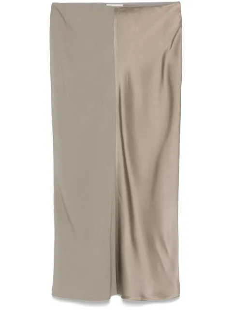 AMI Paris satin midi skirt Neutrals E25FSK266AC0014