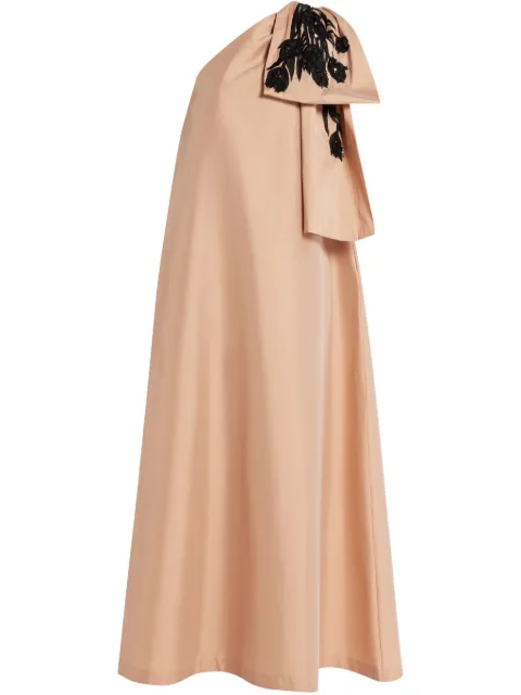Bernadette floral-embroidered maxi dress Neutrals PS25DRESSWINEMB