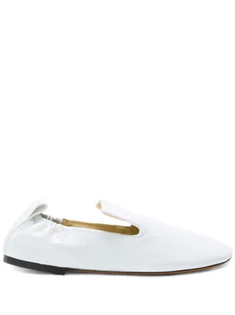 Proenza Schouler ruched leather loafers White SH252044L004FC