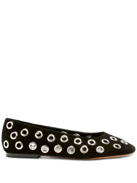 Proenza Schouler metal-eyelet detailing ballerinas Black SH252043BX006FC