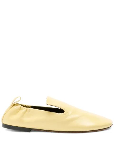 Proenza Schouler glove ruched loafers Yellow SH252044L004FC