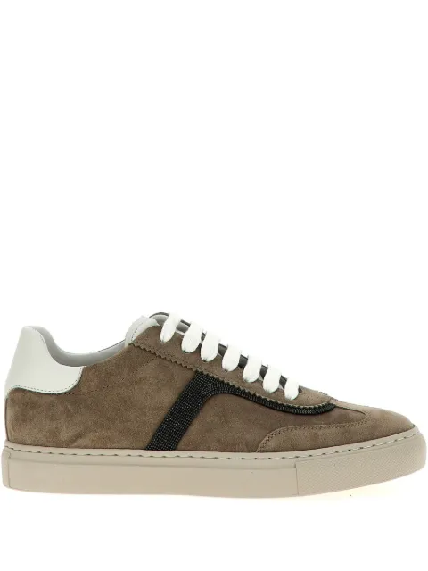 Brunello Cucinelli Monili-embellished sneakers Brown MZSFG2908C5859