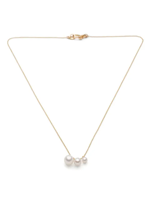 Sophie Bille Brahe 14kt yellow gold Stella pearl pendant necklace Gold SBBNL24BW11FW