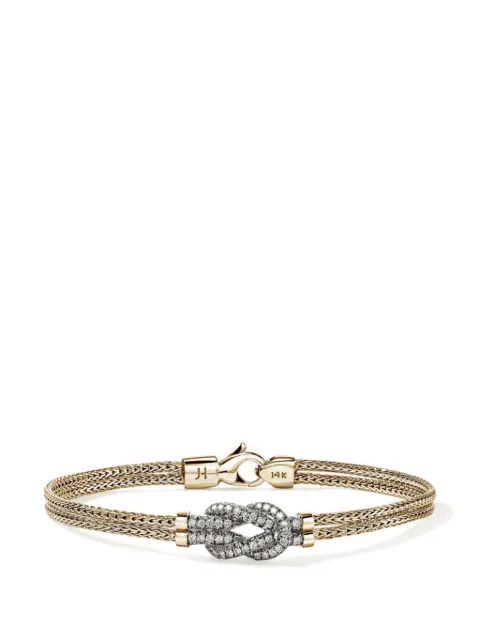 John Hardy 14K yellow gold Love Knot diamonds bracelet Gold BUGGX9007762DI