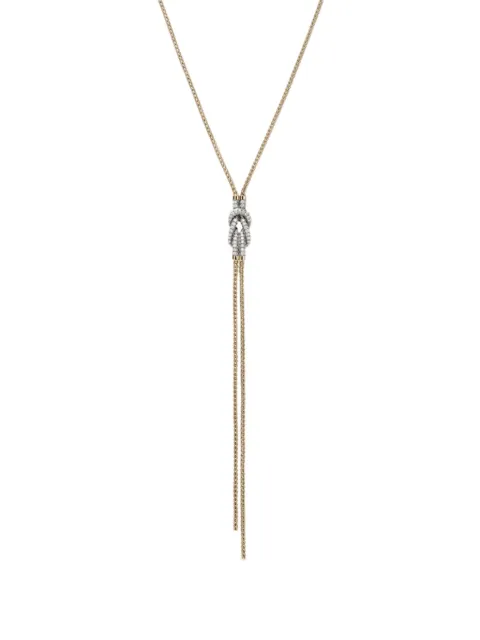 John Hardy 14K yellow gold love Knot Y diamond necklace Gold NGGX987832DI