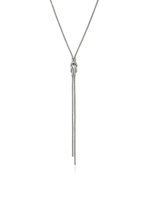 John Hardy sterling silver Love Knot Y diamond necklace Silver NBP987832DI
