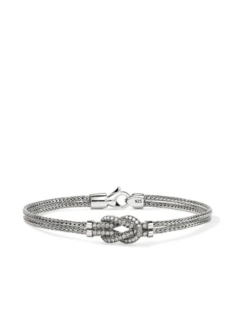 John Hardy sterling silver Love Knot diamond bracelet Silver BUP9007762DI