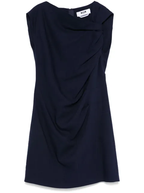 MSGM twist-detail mini dress Blue 3841MDA33257106