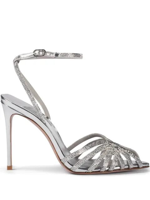 Le Silla 110mm Embrace sandals Silver 2310B100RCPPMRA
