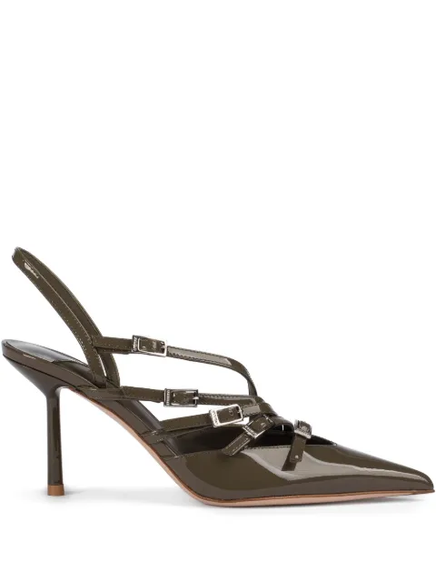 Le Silla 80mm Scarlet slingback pumps Green 4294D080BXPXKAB