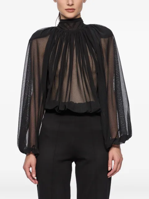 Atu Body Couture point d'esprit tulle bodysuit Black AT25060