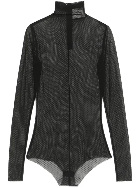 Atu Body Couture point d'esprit tulle bodysuit Black AT25061POINTDESPRIT
