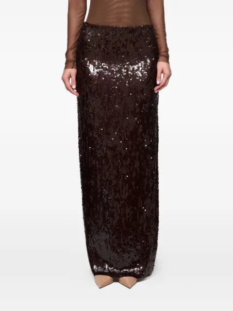 Atu Body Couture sequinned maxi skirt Brown AT24060